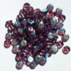 100 6x3mm Transparent Amethyst AB Disk Beads